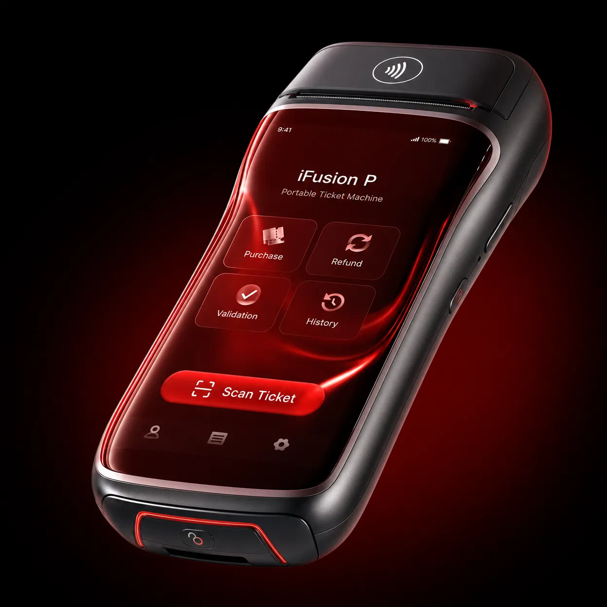 iFusion P — portable handheld fare terminal with thermal printer